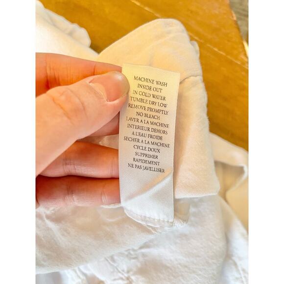 Frank & Eileen White Kinsale Cropped Linen Trouser Pant Size 0 0602S - Picture 14 of 14